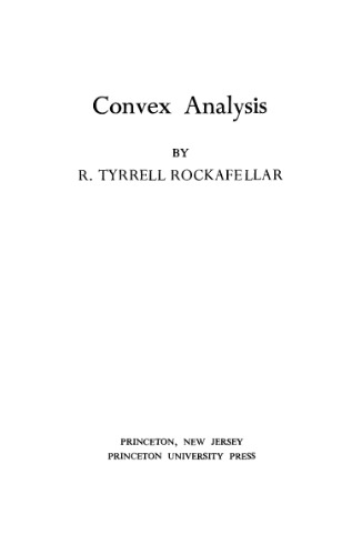 Convex analysis