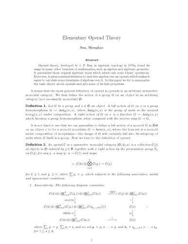 Elementary Operad Theory