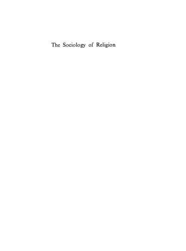 The sociology of religion