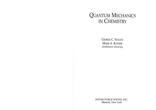 Quantum Mechanics In Chemistry