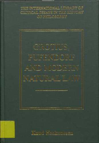 Grotius, Pufendorf and Modern Natural Law