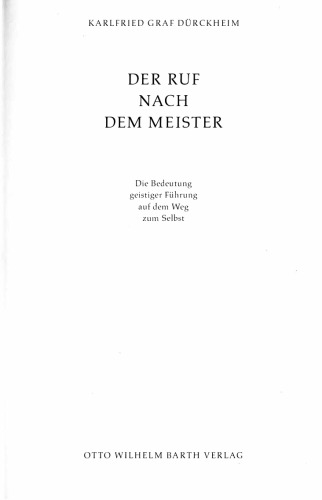 Der Ruf nach dem Meister