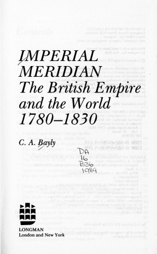 Imperial Meridian: The British Empire and the World 1780-1830