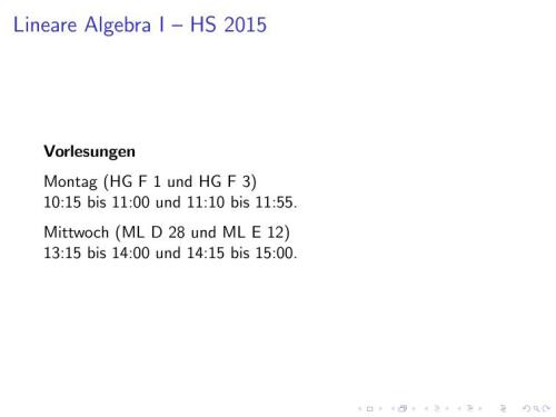Lineare Algebra I mit Lösungen [Lecture notes]