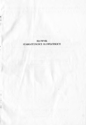 Słownik starożytności słowiańskich. L-O