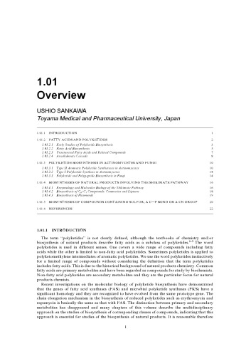 Polyketides and Other Secondary Metabolites Including Fatty Acids and Their Derivatives [INCOMPLETE]
