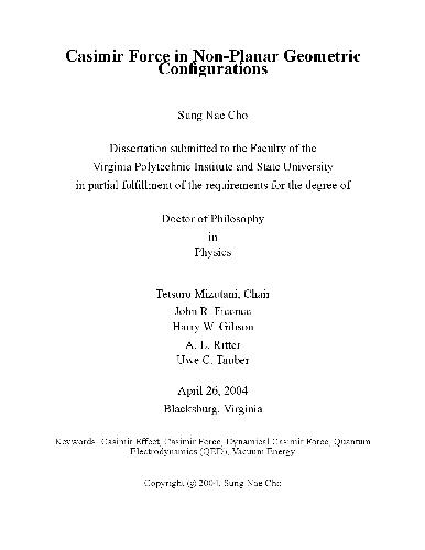 Casimir force in non-planar geometric configurations