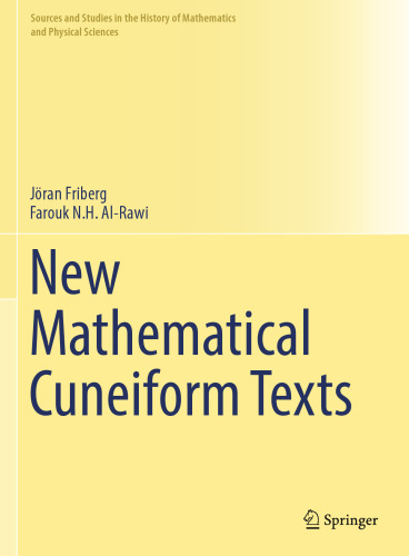 New Mathematical Cuneiform Texts