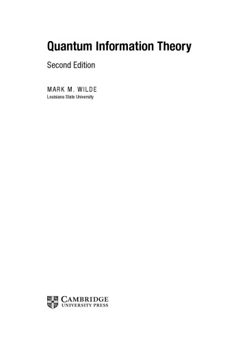 Quantum Information Theory