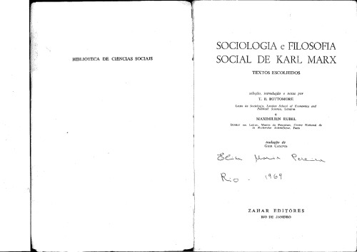 Sociologia e Filosofia Social de Karl Marx