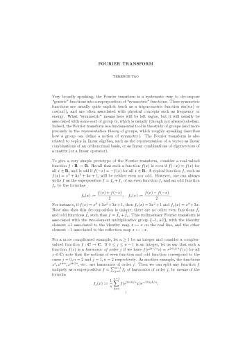 Fourier transform