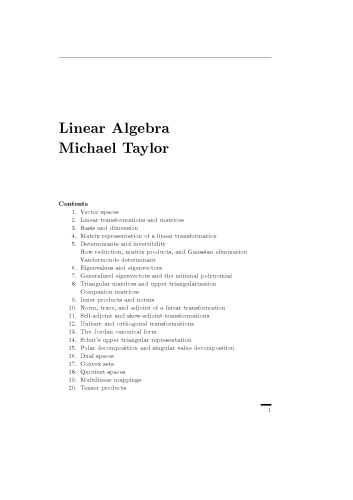 Linear Algebra