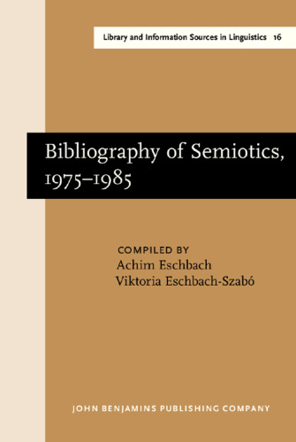 Bibliography of semiotics, 1975-1985