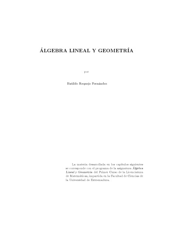 Álgebra Lineal y Geometría [Lecture notes]