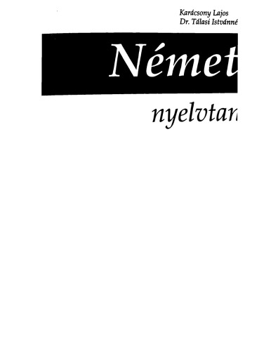 Német nyelvtan