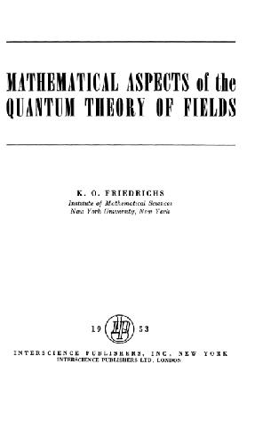 Mathematical aspects of quantum field theory
