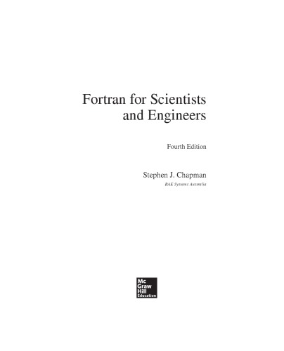 Fortran for Scientists and Engineers