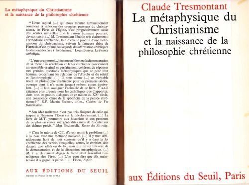 La métaphysique du christianisme et la naissance de la philosophie chrétienne