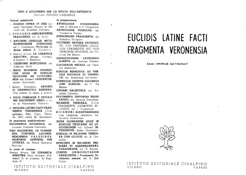 Euclidis latine facti fragmenta veronensia