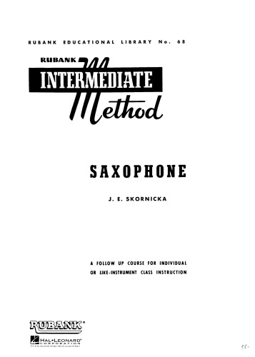 Rubank intermediate method : saxophone