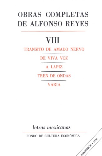 Obras completas de Alfonso Reyes VIII