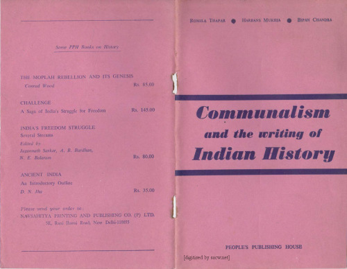Communalism and the Writing of Indian History