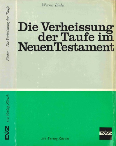Die Verheißung der Taufe im Neuen Testament