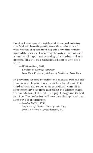 Clinical Neuropsychology: A Pocket Handbook for Assessment