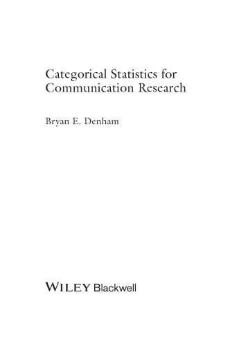 Categorical Statistics for Communication Research
