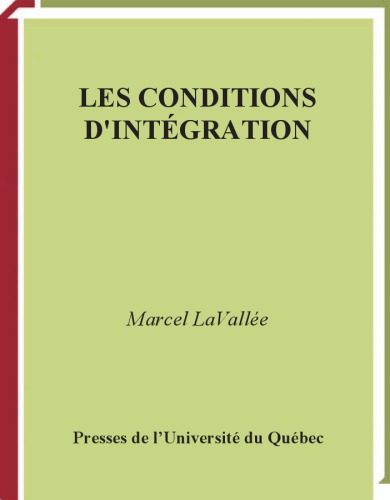 Les conditions d’intégration