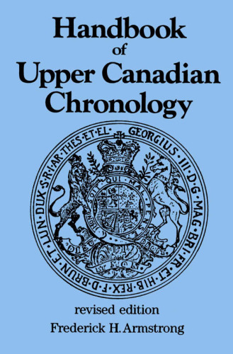 Handbook of Upper Canadian chronology