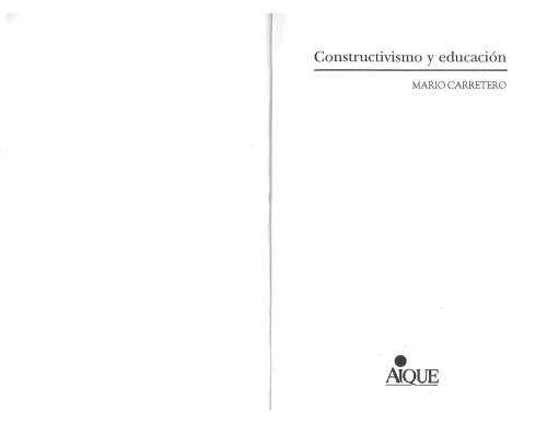 Constructivismo y Educación