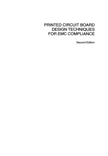 Printed Circuit Board Design Techniques for EMC Compliance: A Handbook for Designers