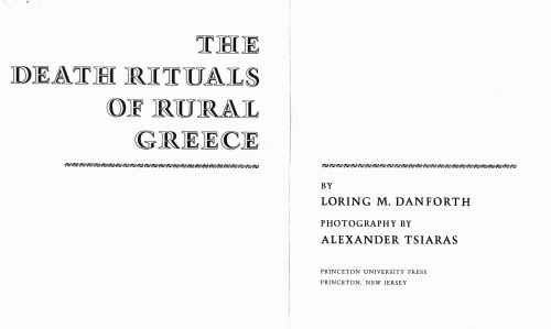 The Death Rituals of Rural Greece