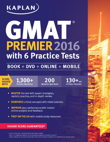 Kaplan GMAT Premier 2016 with 6 Practice Tests