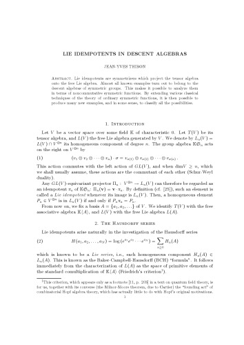 Lie idempotents in descent algebras [expository notes]