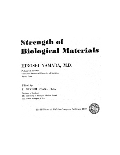 Strength of Biological Materials