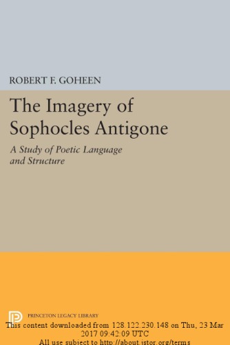 The imagery of Sophocles’ Antigone: A study of poetic language and structure