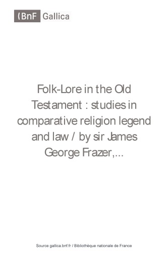 Folk-lore in the Old Testament