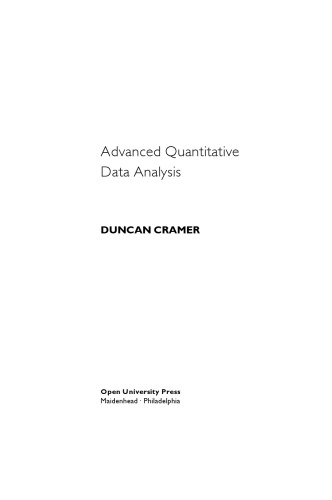 Advanced Quantative Data Analysis