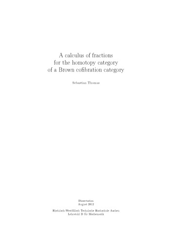A calculus of fractions for the homotopy category of a Brown cofibration category