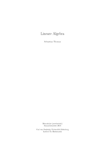 Lineare Algebra (provisional)