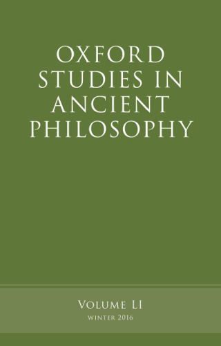 Oxford Studies in Ancient Philosophy, Volume 51