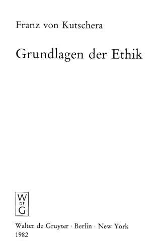 Grundlagen der Ethik