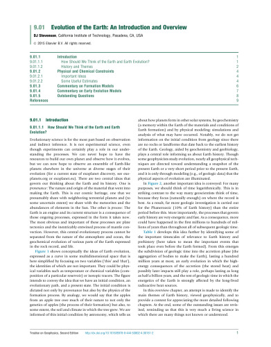 Treatise on Geophysics: Evolution of the Earth