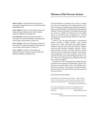 Diseases of the Nervous System: Clinical Neuroscience and Therapeutic Principles