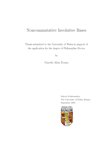Noncommutative Involutive Bases [PhD thesis]