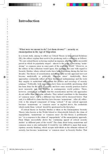 Rethinking Security in the Age of Migration Trust and Emancipation in Europe