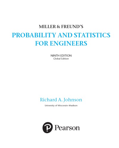 Miller & Freund’s Probability and Statistics for Engineers