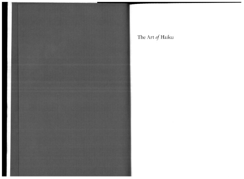 The Art of Haiku: Its History through Poems and Paintings by Japanese Masters